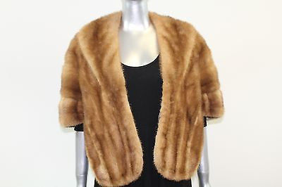 Pastel Mink Fur Stole Jacket Free Size