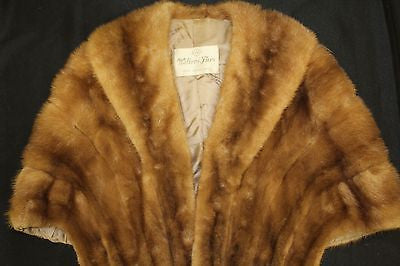 Pastel Mink Fur Stole Jacket Free Size