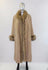 Camel Sheared Beaver Revers with Raccoon Fur Coat Size M-L