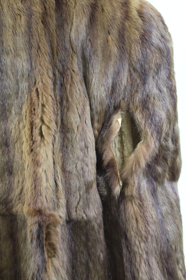 Brown Squirrel Fur Jacket Size M-L