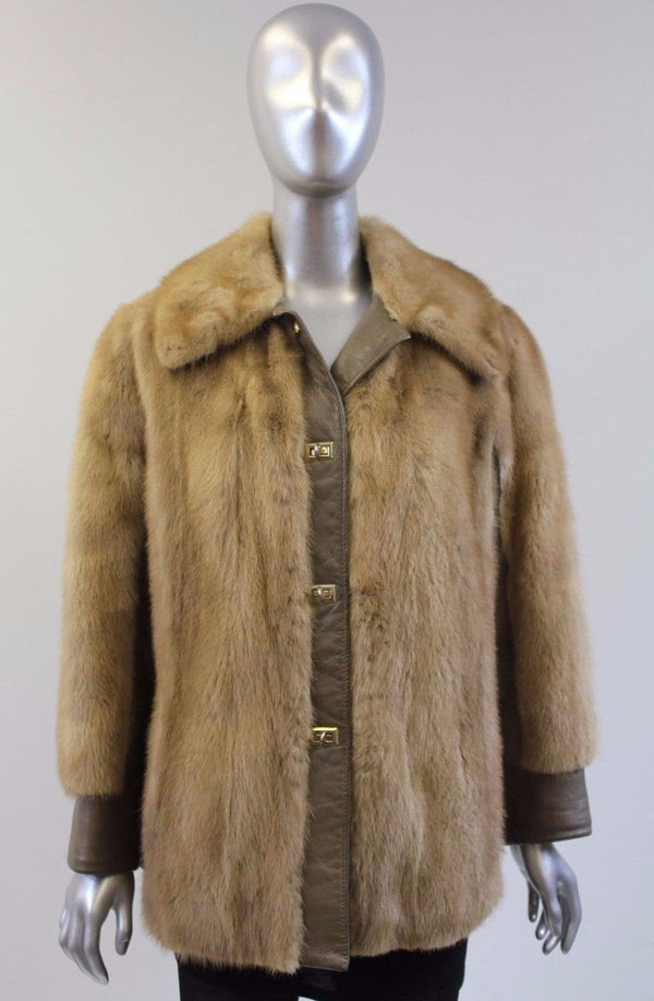 Autumn Haze Mink Fur Jacket Size M