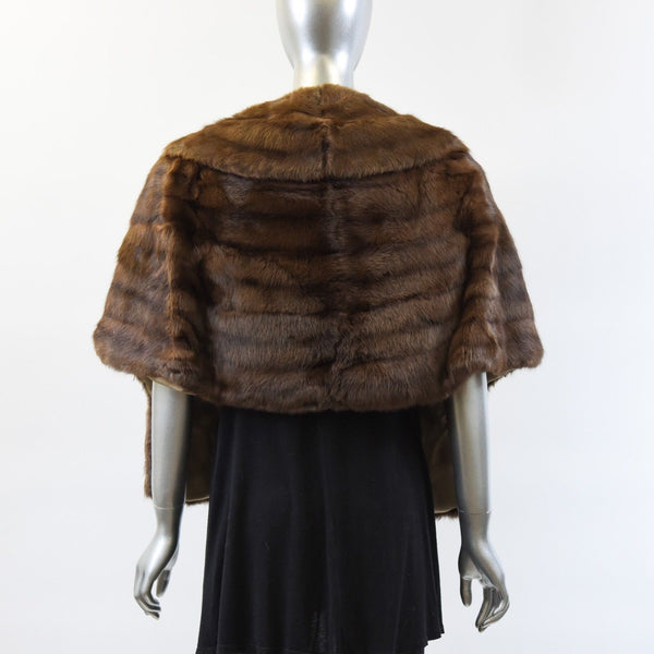 Brown Squirrel Fur Stole - One Size Fits All - Pre-Owned