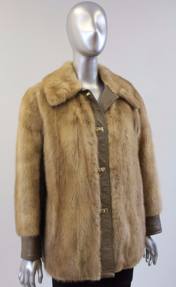 Autumn Haze Mink Fur Jacket Size M