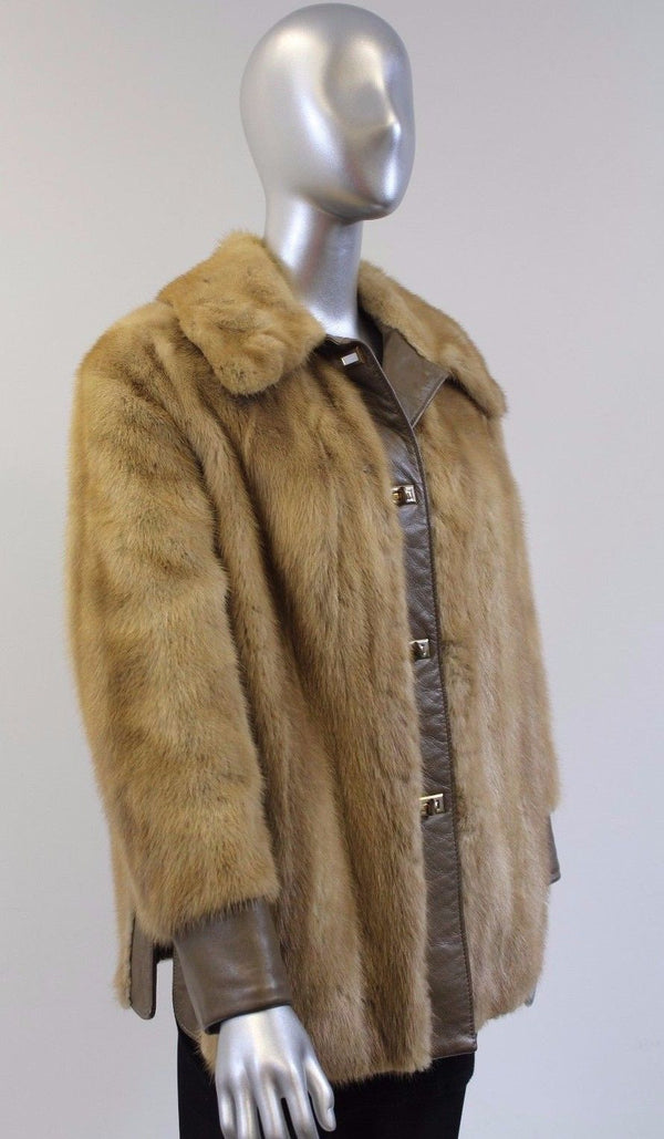 Autumn Haze Mink Fur Jacket Size M