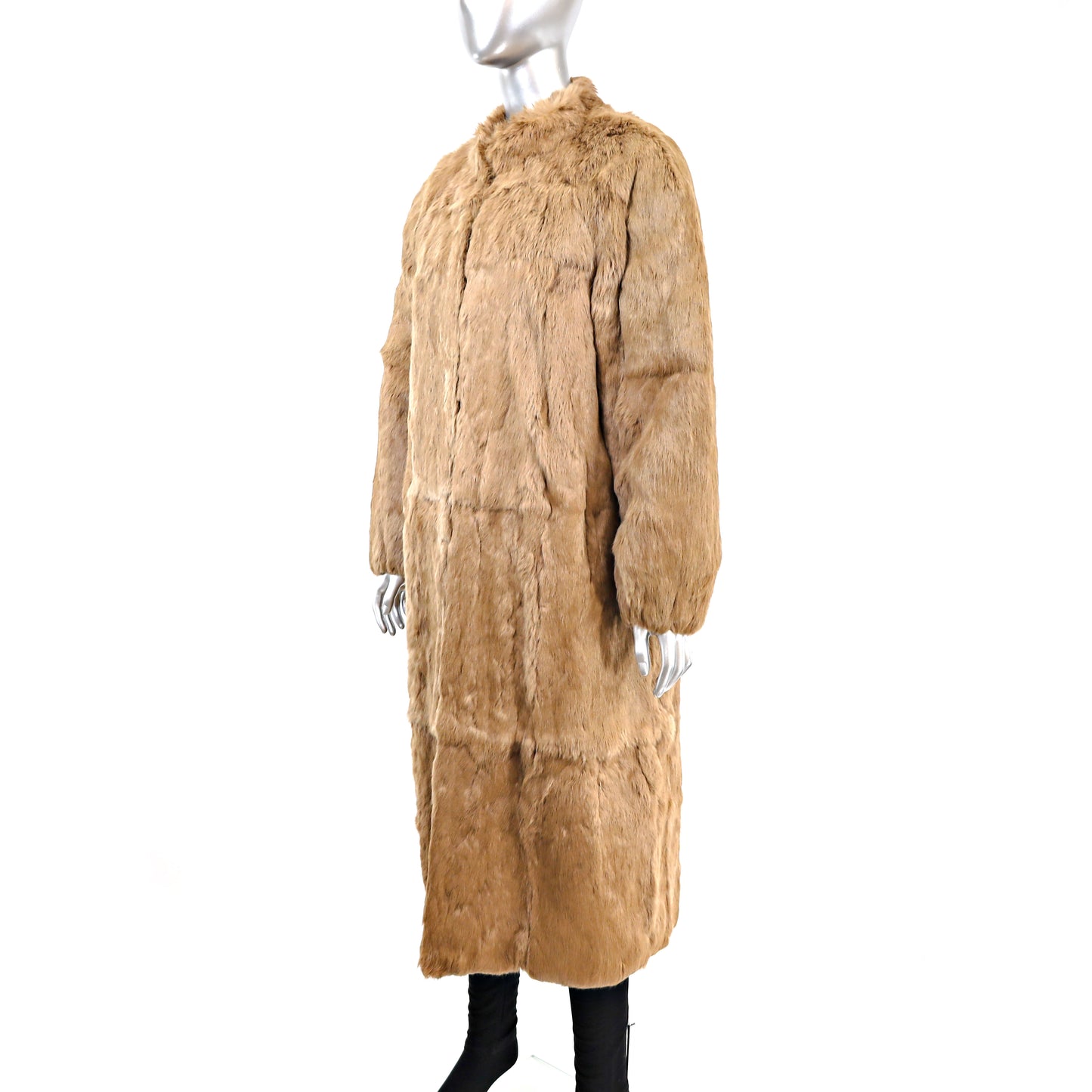Full Length Rabbit Coat- Size M