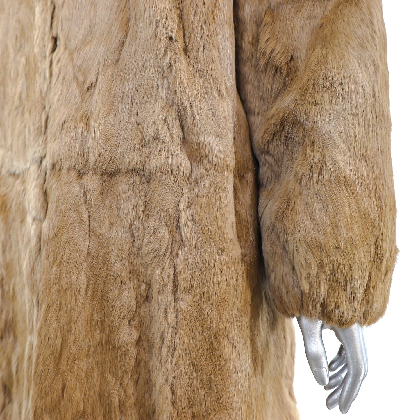 Full Length Rabbit Coat- Size M