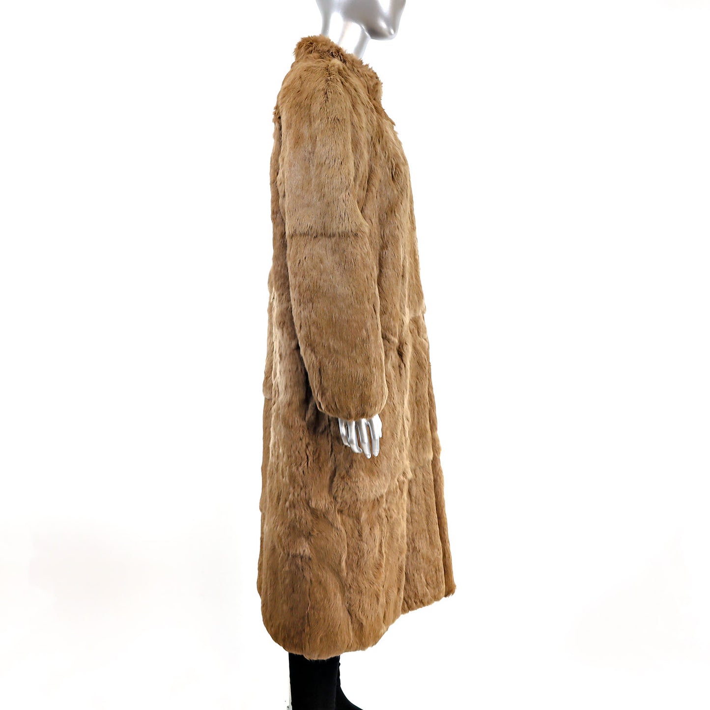 Full Length Rabbit Coat- Size M