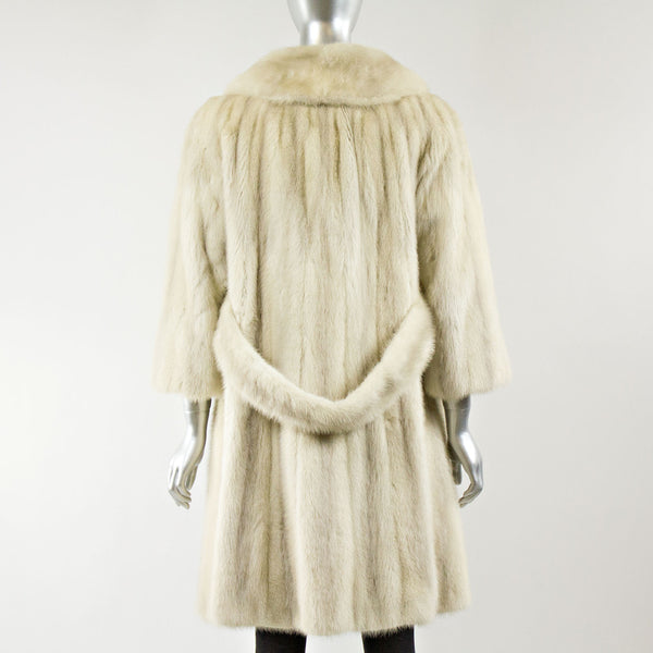 Beige Mink Fur Coat - Size S
