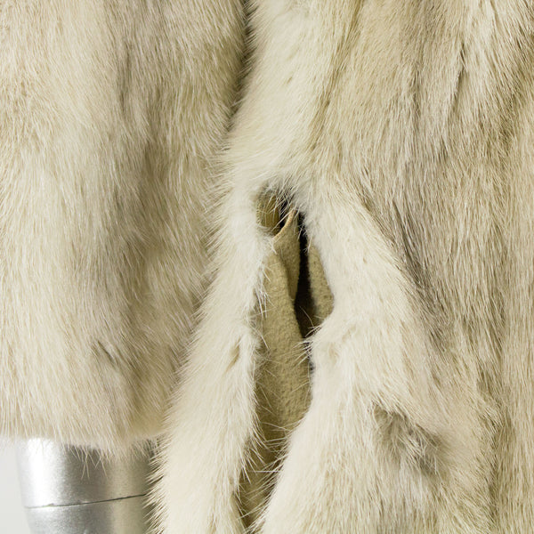 Beige Mink Fur Coat - Size S