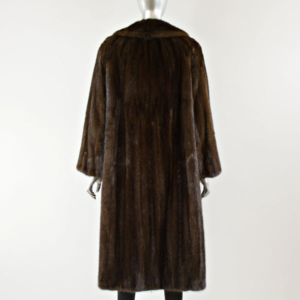 Mahogany Mink Fur Coat - Size S