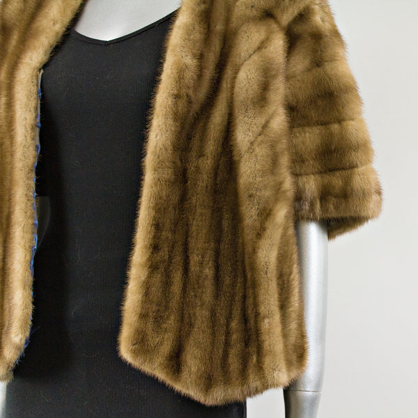 Autumn Haze Mink Fur Stole - One Size Fits All