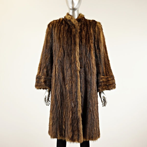 Muskrat Fur Coat - Size S - Pre-Owned