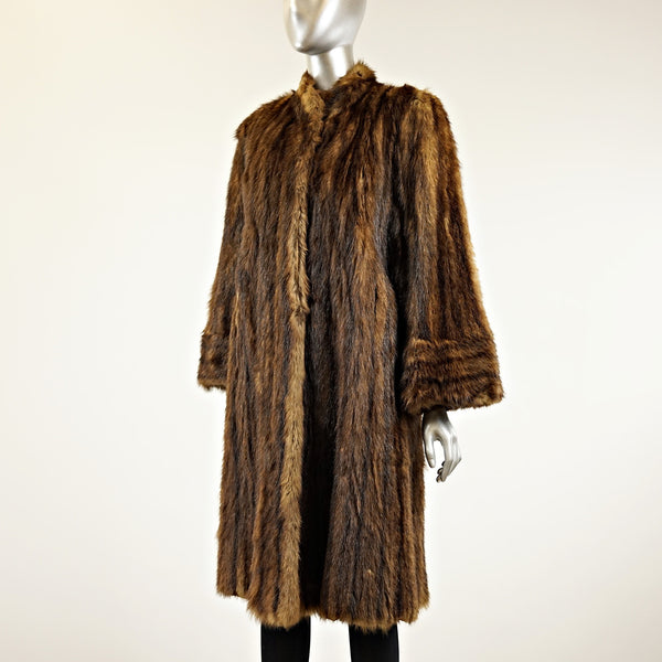 Muskrat Fur Coat - Size S - Pre-Owned