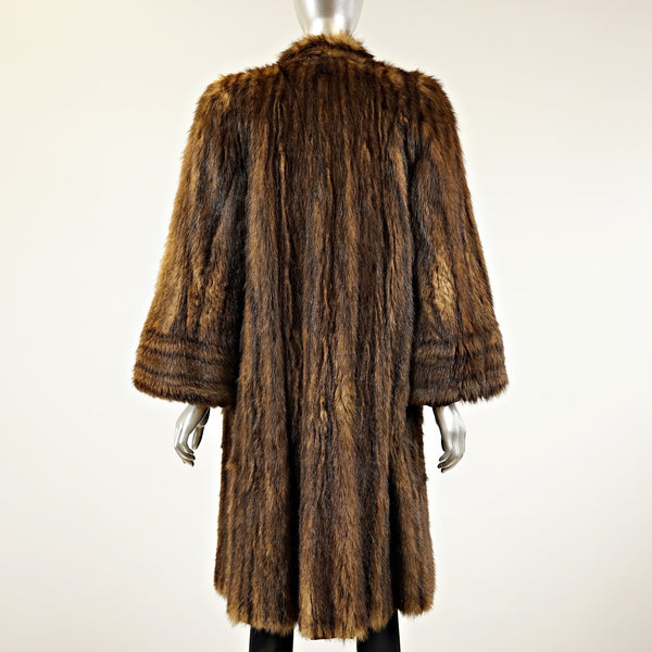 Muskrat Fur Coat - Size S - Pre-Owned