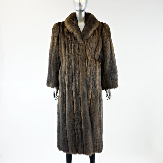 Opossum Fur Coat - Size S
