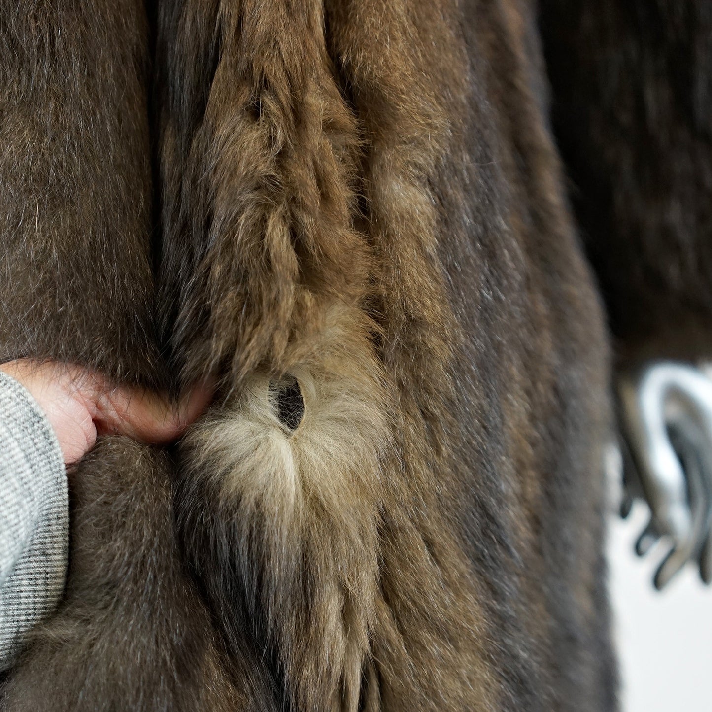 Opossum Fur Coat - Size S