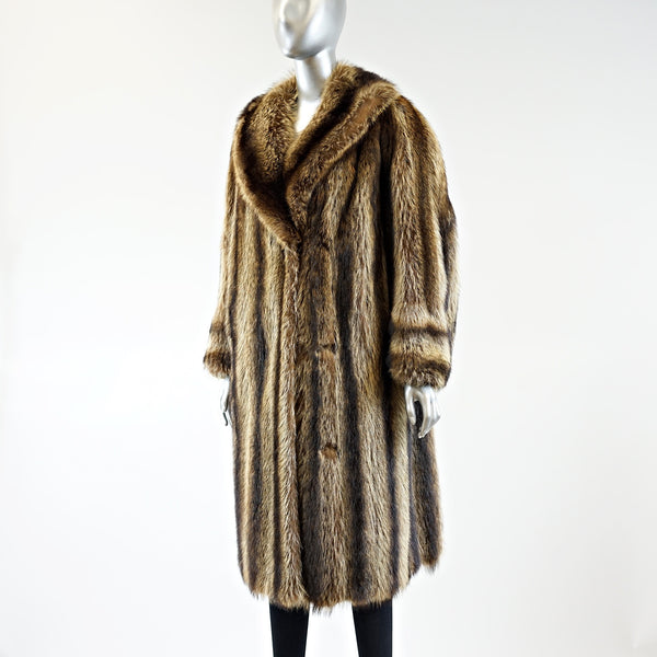 Raccoon Fur Coat - Size S - Pre-Owned