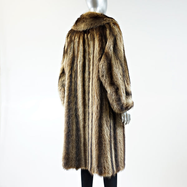 Raccoon Fur Coat - Size S - Pre-Owned