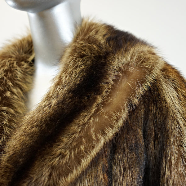 Raccoon Fur Coat - Size S - Pre-Owned