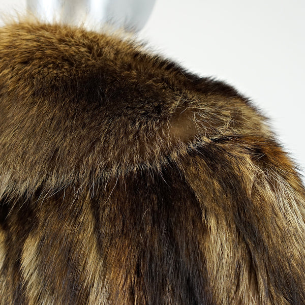 Raccoon Fur Coat - Size S - Pre-Owned