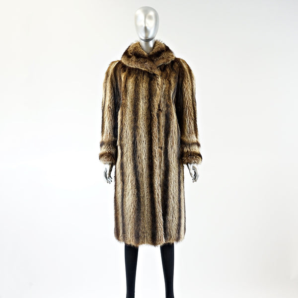 Raccoon Fur Coat - Size S - Pre-Owned