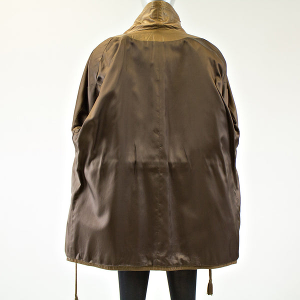 Bronze Leather Jacket - Size M - Pre-Owned