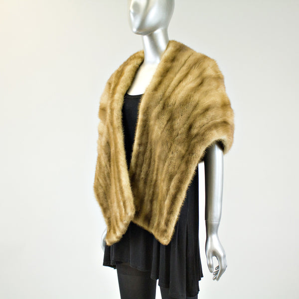 Autumn Haze Mink Fur Stole - One Size Fits All - Pre-Owned