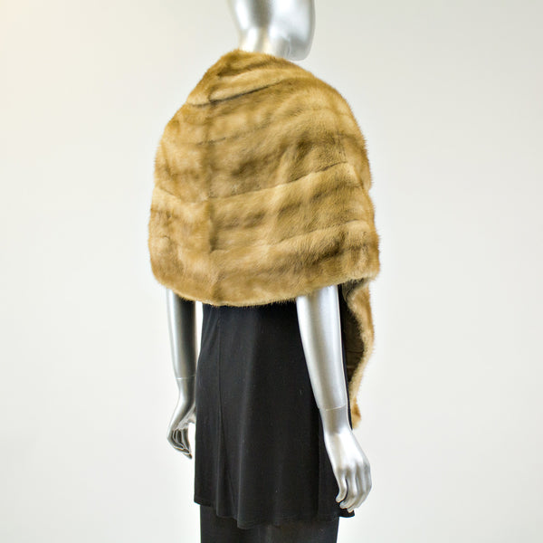 Autumn Haze Mink Fur Stole - One Size Fits All - Pre-Owned