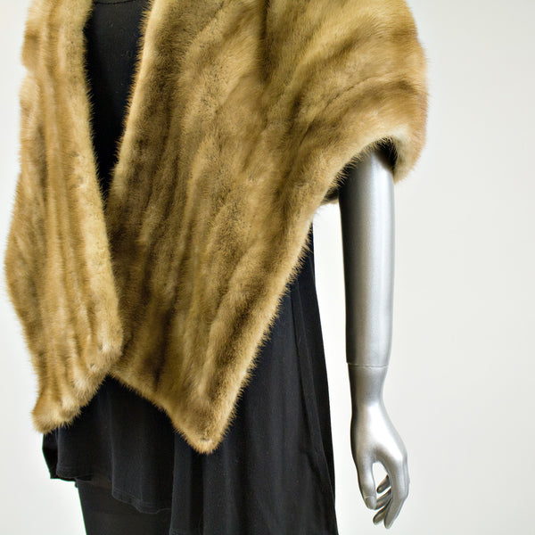 Autumn Haze Mink Fur Stole - One Size Fits All - Pre-Owned