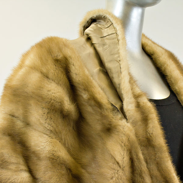 Autumn Haze Mink Fur Stole - One Size Fits All - Pre-Owned