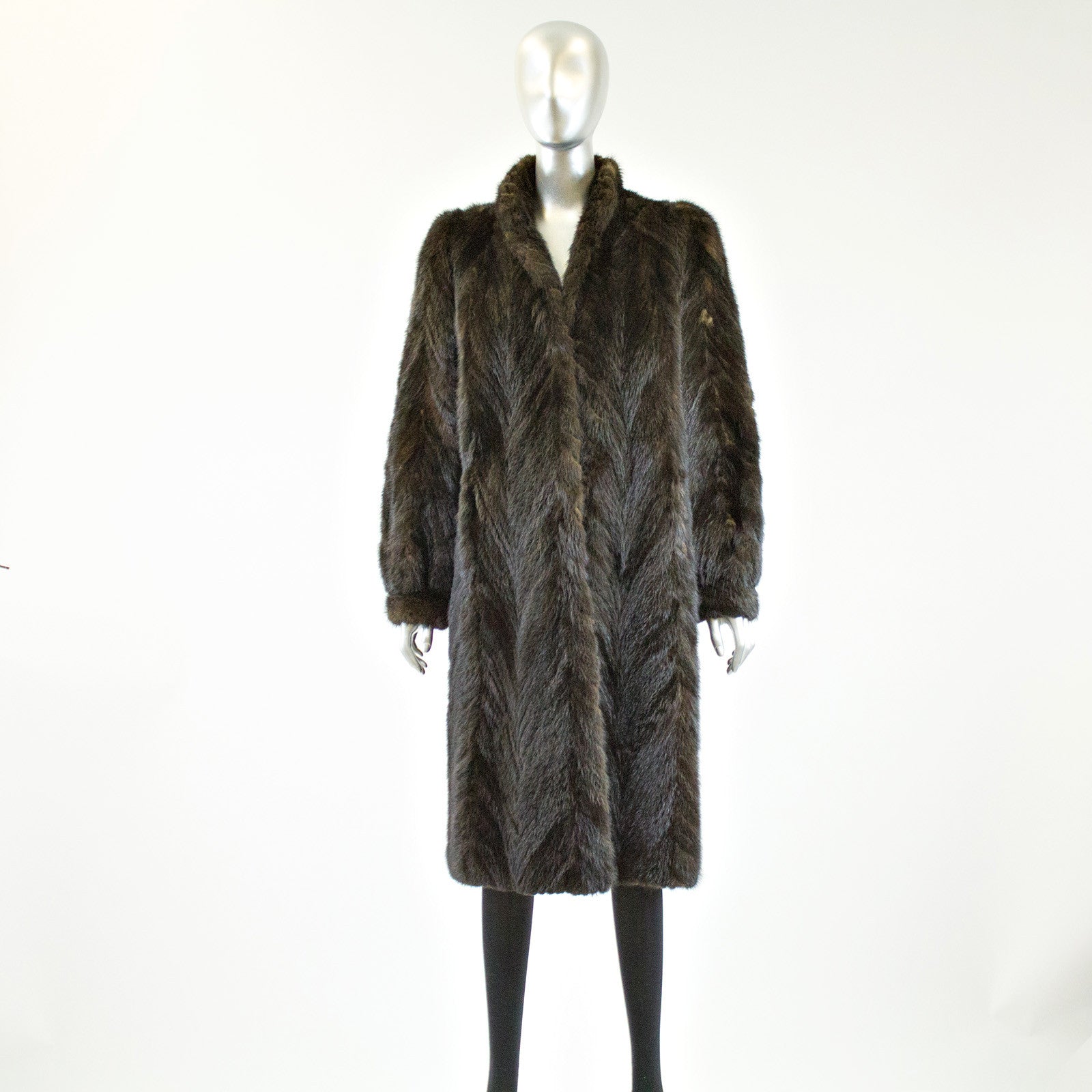 Mink tail hot sale fur coat