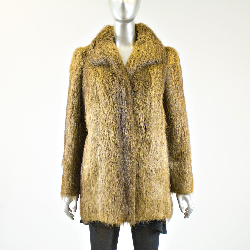 Nutria Fur Jacket - Size S - Pre-Owned