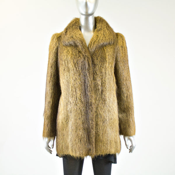 Nutria Fur Jacket - Size S - Pre-Owned