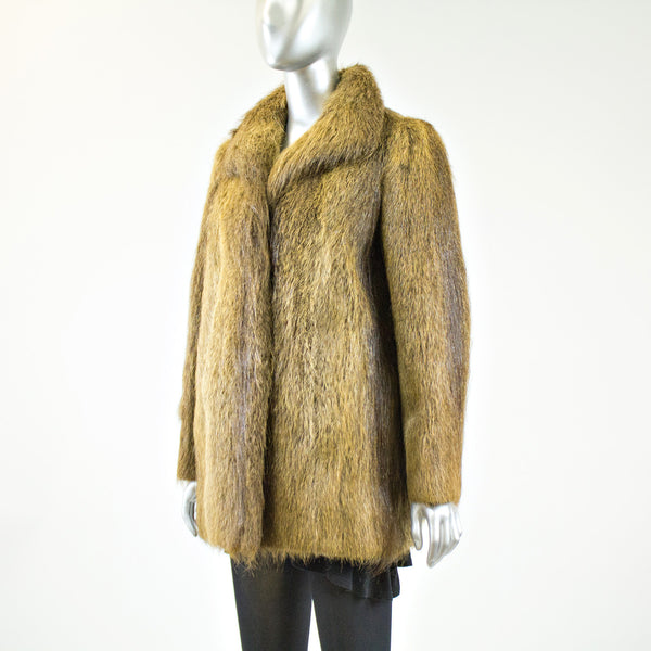 Nutria Fur Jacket - Size S - Pre-Owned