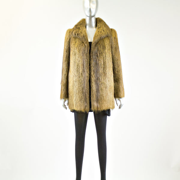 Nutria Fur Jacket - Size S - Pre-Owned