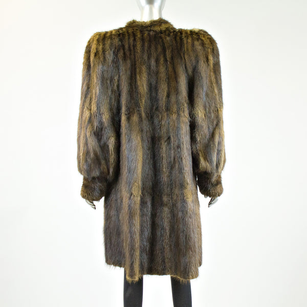 Muskrat Fur 7/8 Coat - Size M/L - Pre-Owned