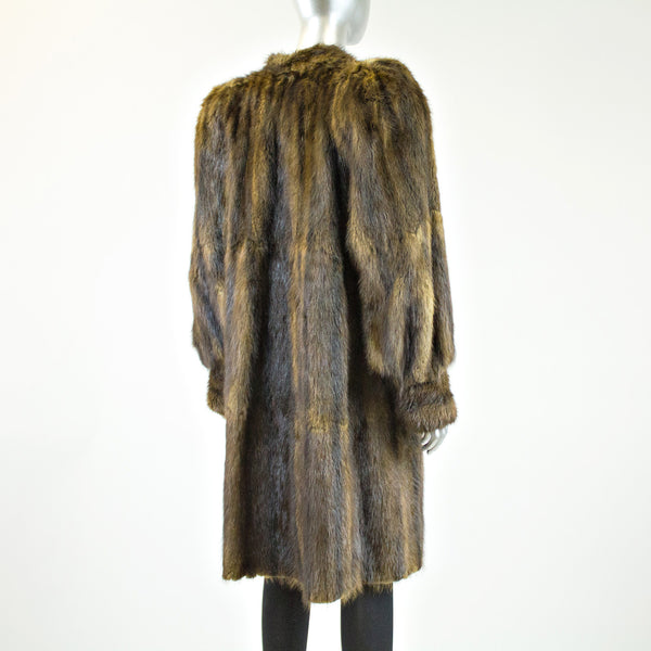 Muskrat Fur 7/8 Coat - Size M/L - Pre-Owned