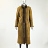 Camel Shearling Fur Coat - Size S - Pre-Owned