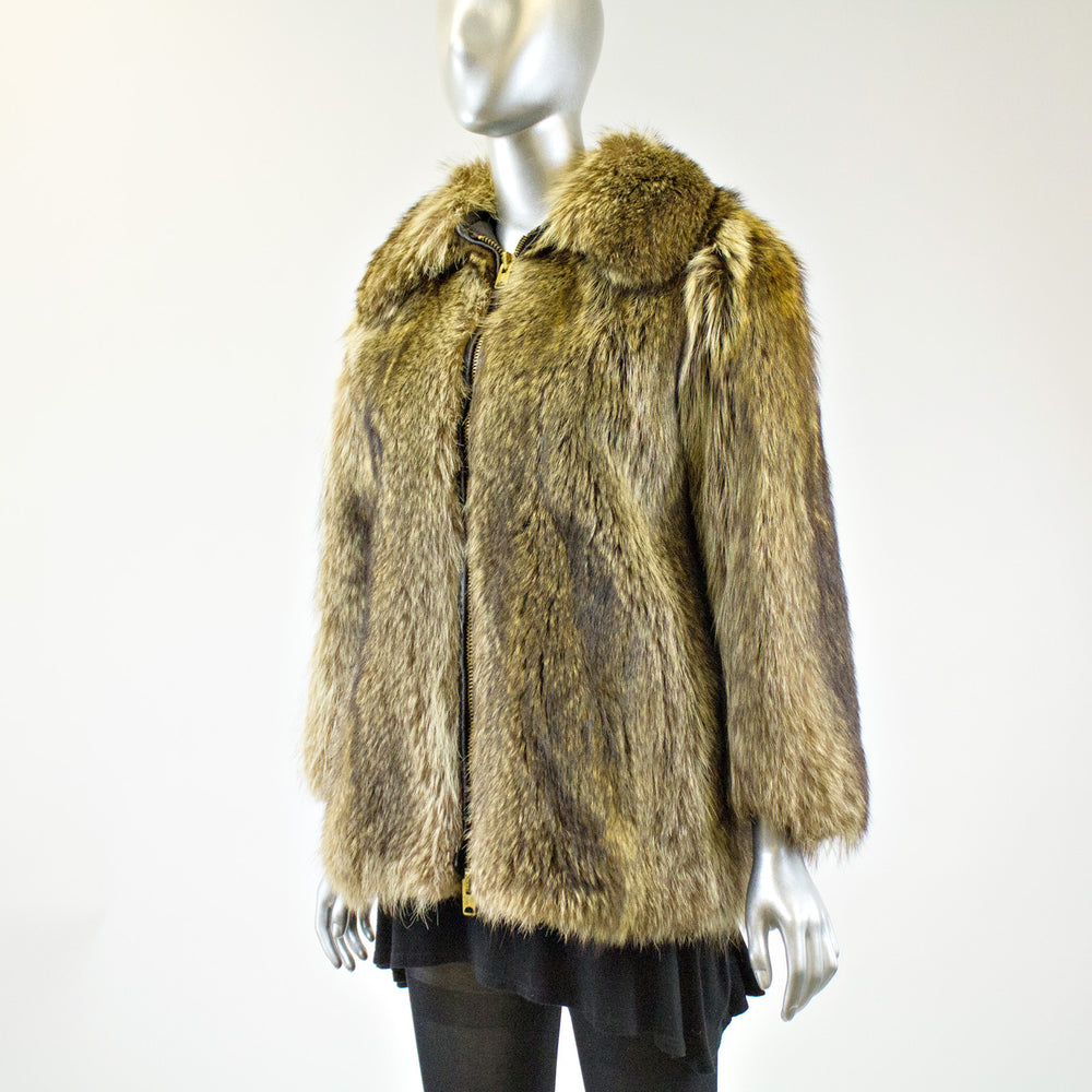 Raccoon Fur Jacket - Size S - Pre-Owned