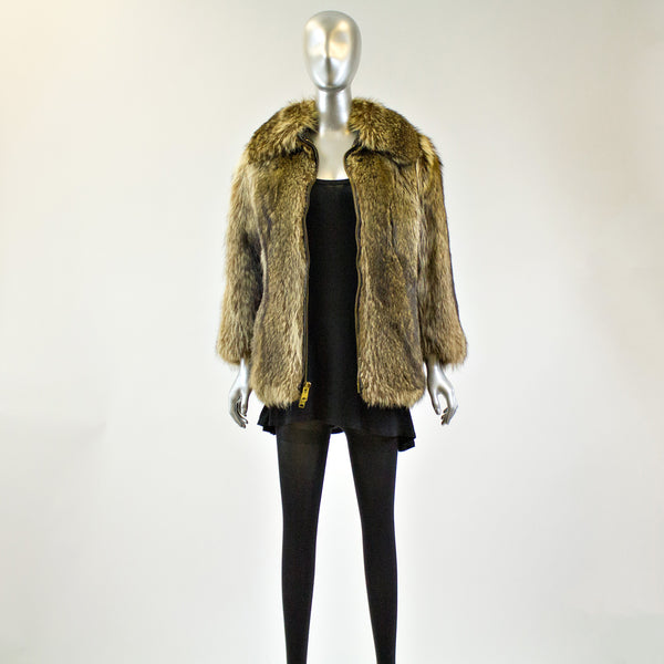 Raccoon Fur Jacket - Size S - Pre-Owned