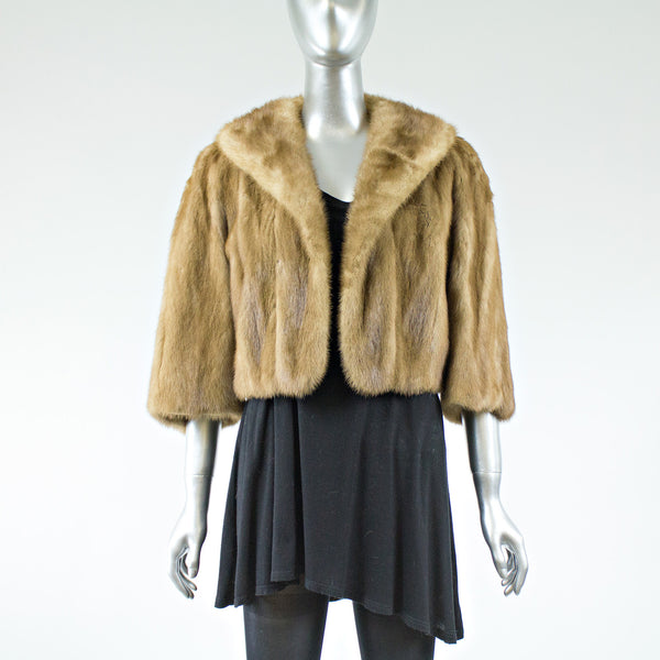 Autumn Hare Mink Fur Short Jacket - Size S