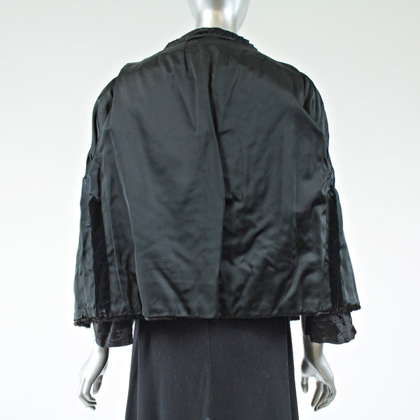 Black Persian Lamb Fur Jacket  - Size S - Pre-Owned