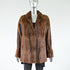 Dyed Red Ermine Fur Jacket - Size S