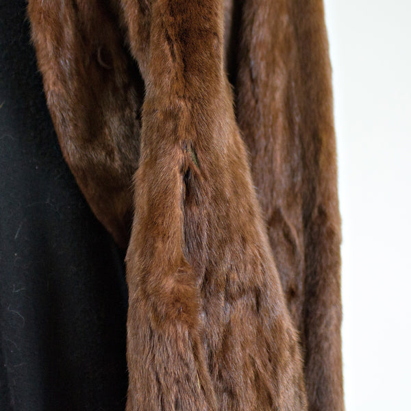 Dyed Red Ermine Fur Jacket - Size S