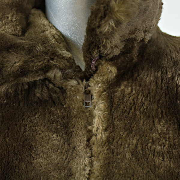 Sheared Beaver Fur Bomber Jacket - Size S