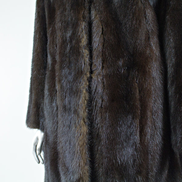 Dark Mahogany Mink Fur Jacket - Size S