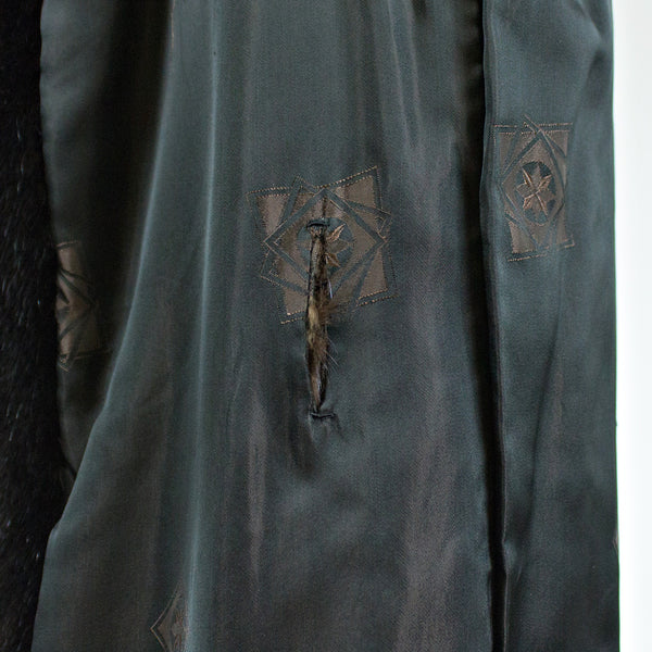Dark Mahogany Mink Fur Jacket - Size S