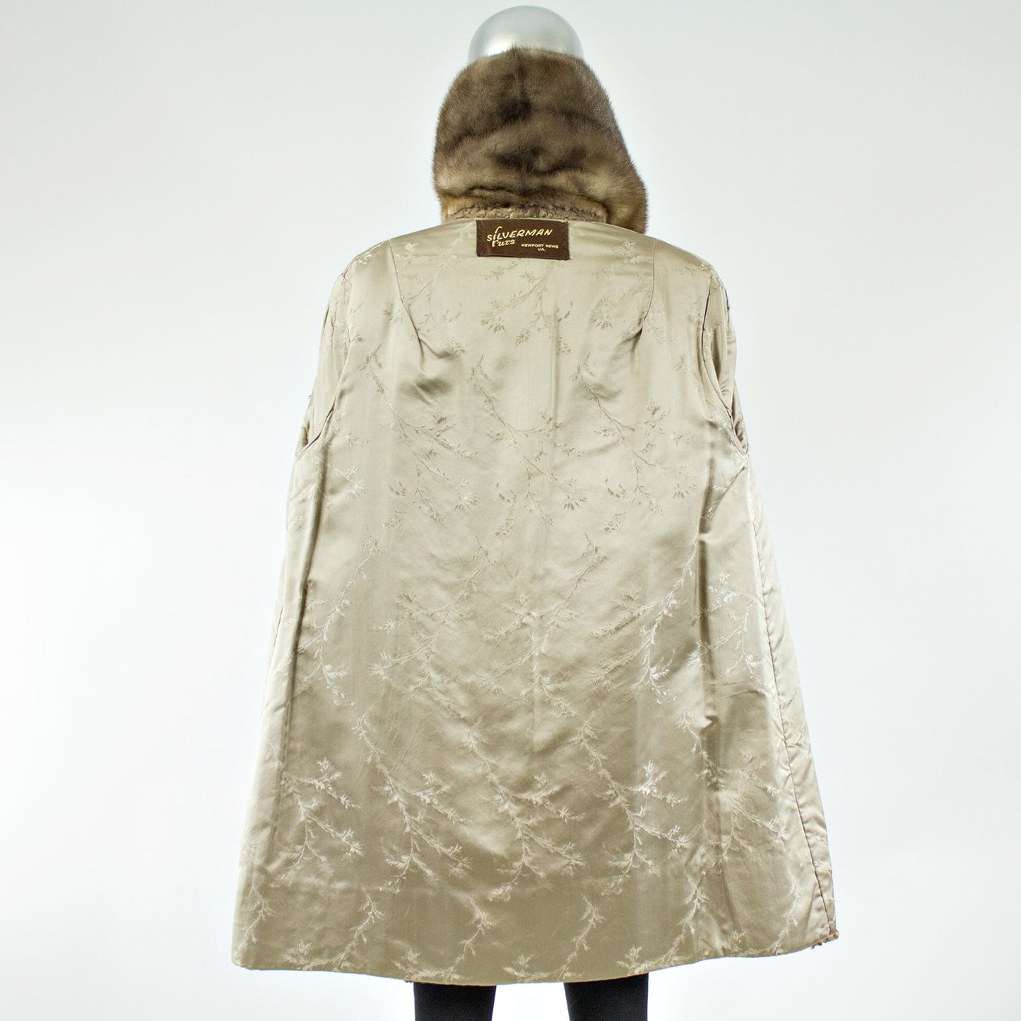 Coffee Color Persian Lamb Fur Jacket - Size S