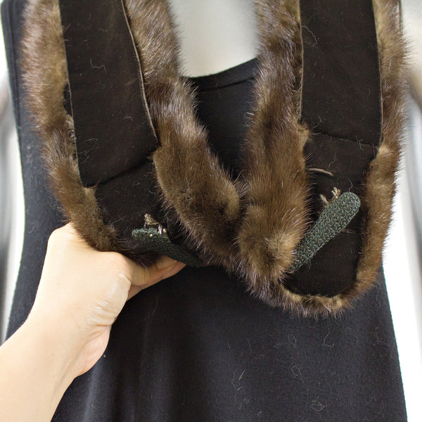 Collar Mahogany Mink Fur- One Size Fits All