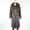 Mahogany Mink Fur 7/8 Coat - Size S
